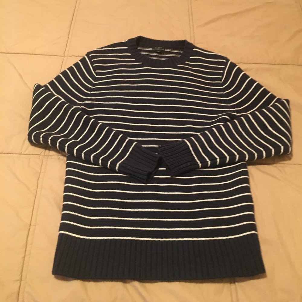J.Crew knitted striped crewneck sweater